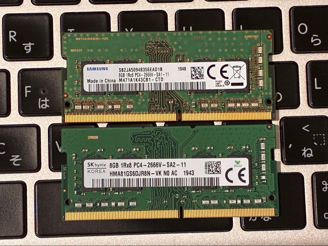 Samsung・hynix DDR4メモリー 16GB (8GB 2枚)セット
