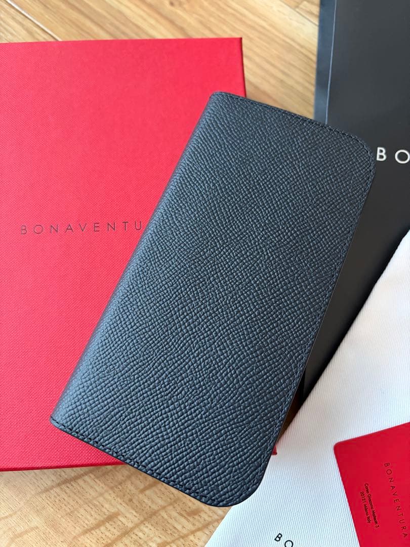【新品】BONAVENTURA 手帳型iPhone17ケース ブラック