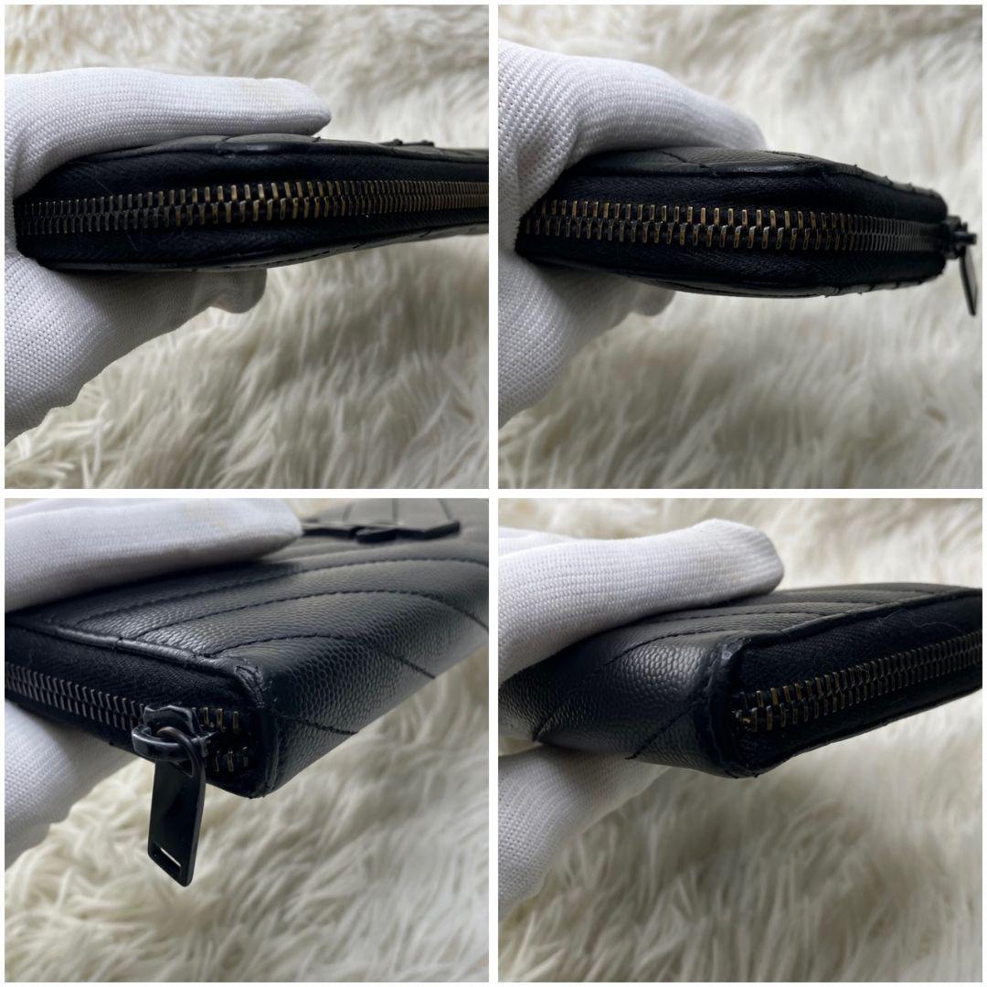 【✨美品✨】 サンローラン カサンドラ 長財布 ラウンドファスナー ブラック