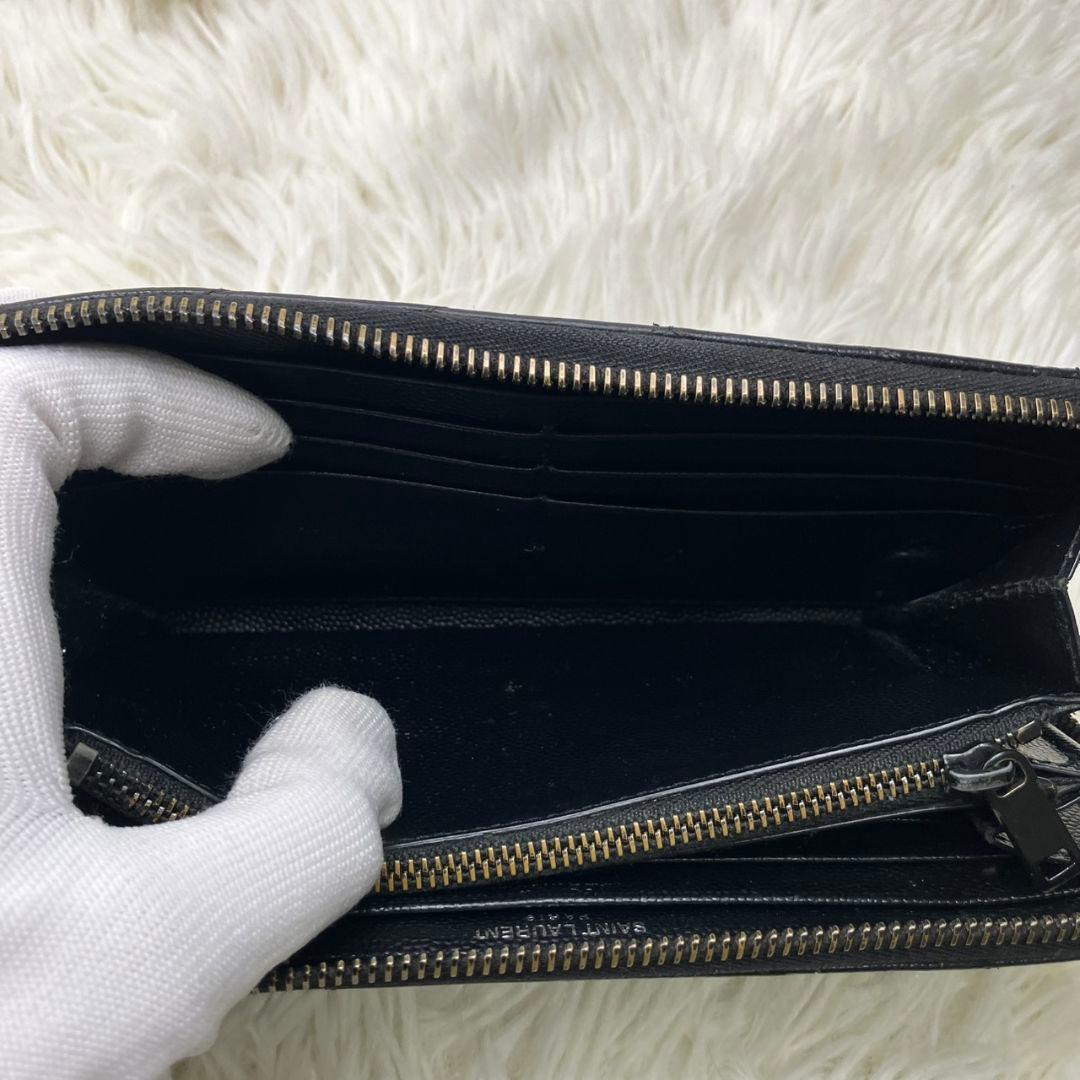 【✨美品✨】 サンローラン カサンドラ 長財布 ラウンドファスナー ブラック