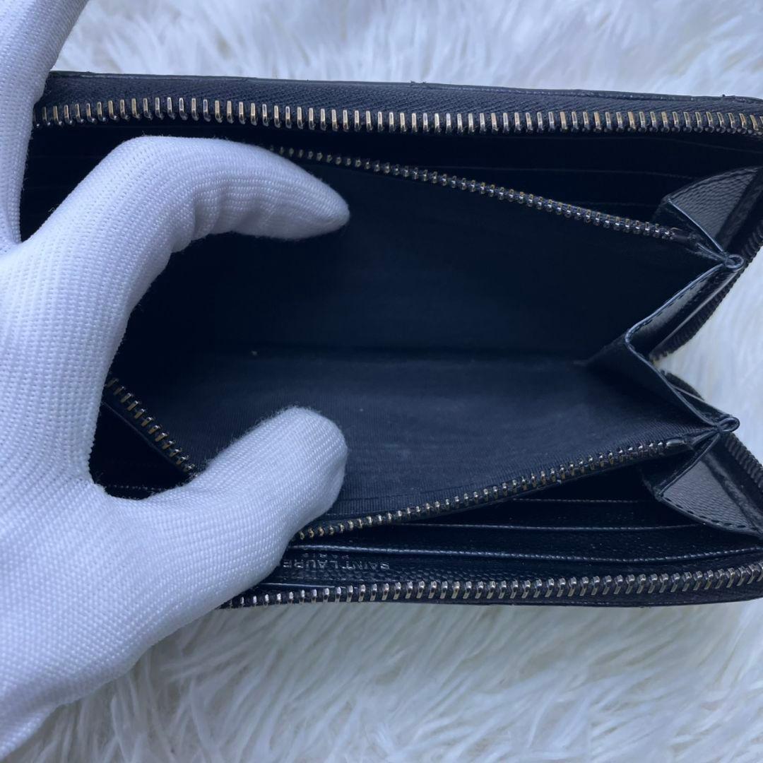 【✨美品✨】 サンローラン カサンドラ 長財布 ラウンドファスナー ブラック