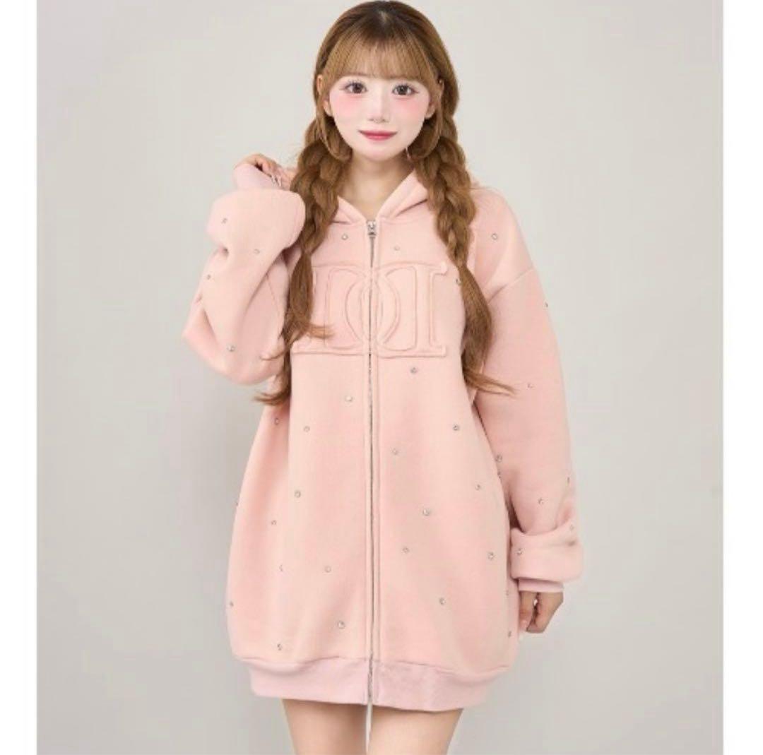 darich DDロゴビジュージップパーカー ピンク