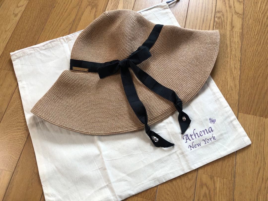 Athena New Yorkの編み込みキャペリンハット　SHIHO✨美品