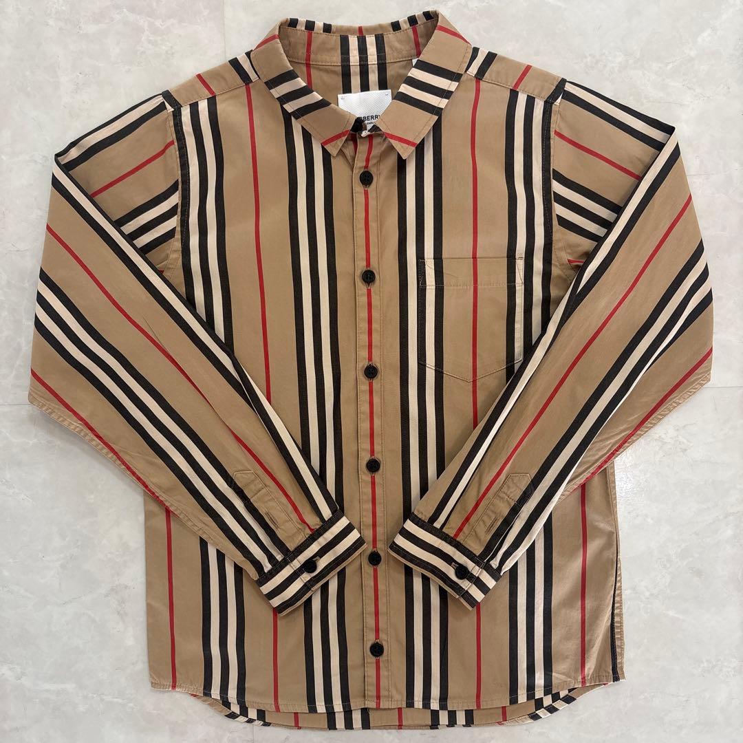 BURBERRY キッズ ストライプ柄 長袖シャツ
