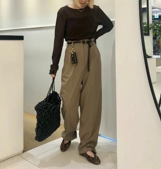 【オディットエオディール】レオパード メリージェーン フラットシューズ ヒョウ柄