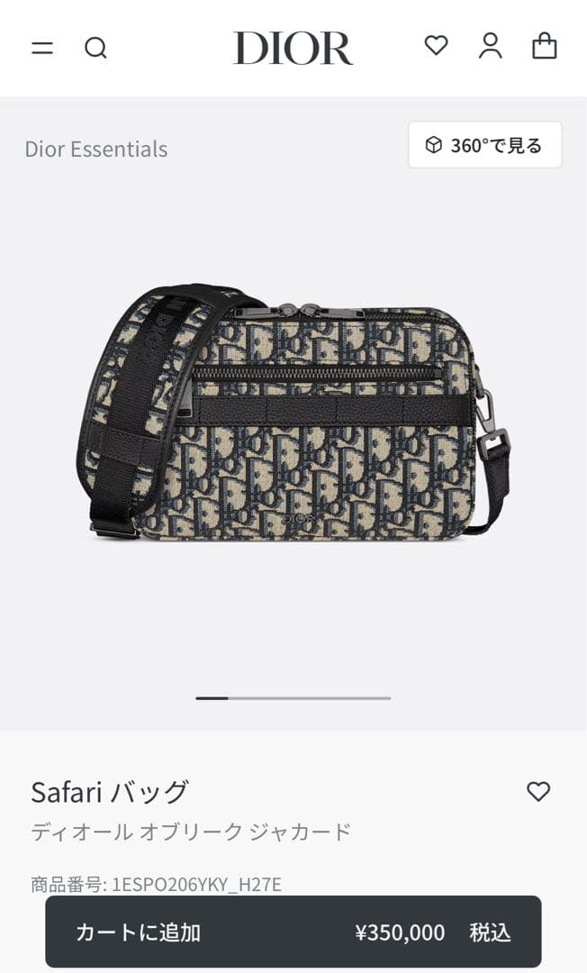 【極美品/RFID】ディオール サファリ オブリーク ショルダーバッグ