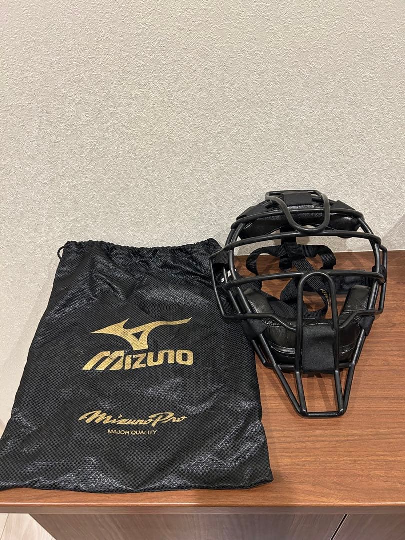 ミズノプロ 野球　硬式用マスク 捕手/審判員兼用 球審用　ブラック