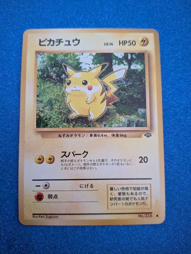 ピカチュウ トレーディングカード レベル14 HP50　旧裏