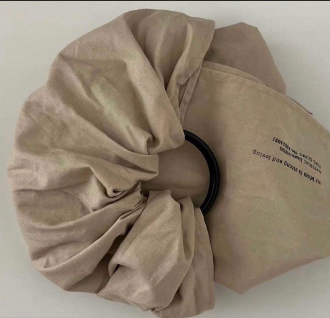 MIRI SLINGベージュ コットン スリング 黒リング付き