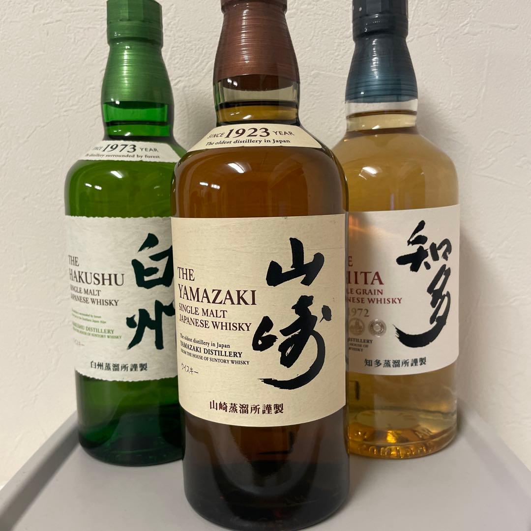 モルトウイスキー 3本セット　山崎　白州　知多