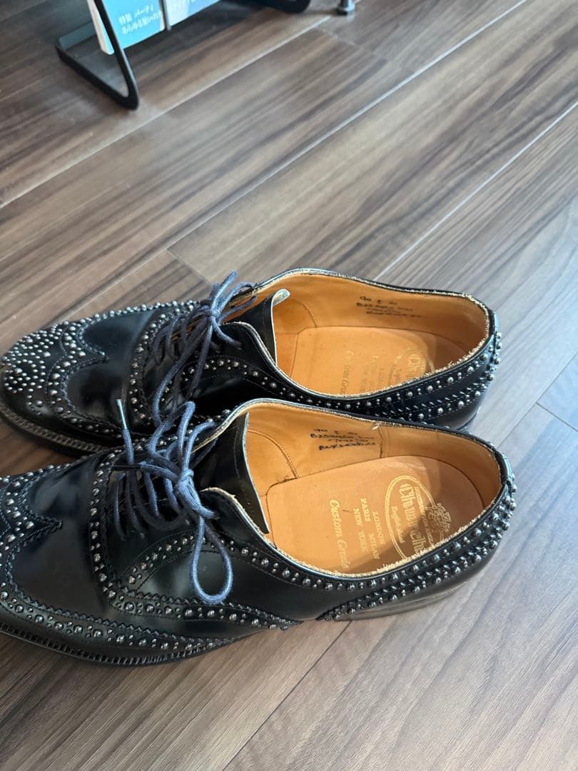 CHURCH'S バーウッド スタッズ ウィングチップ シューズ