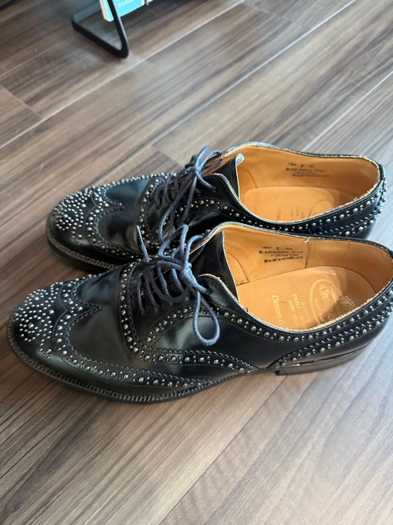 CHURCH'S バーウッド スタッズ ウィングチップ シューズ