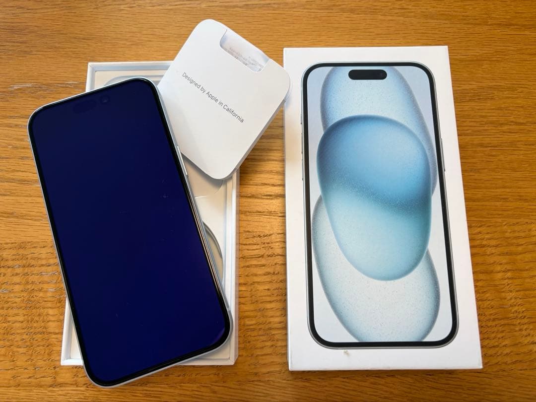 iPhone15 128GB 本体　ブルー　新品保護フィルム付き