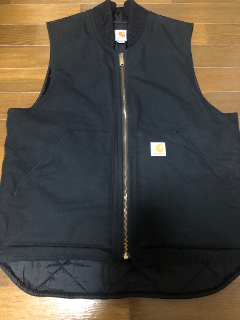 即決 美品 カーハート ベスト ブラック M