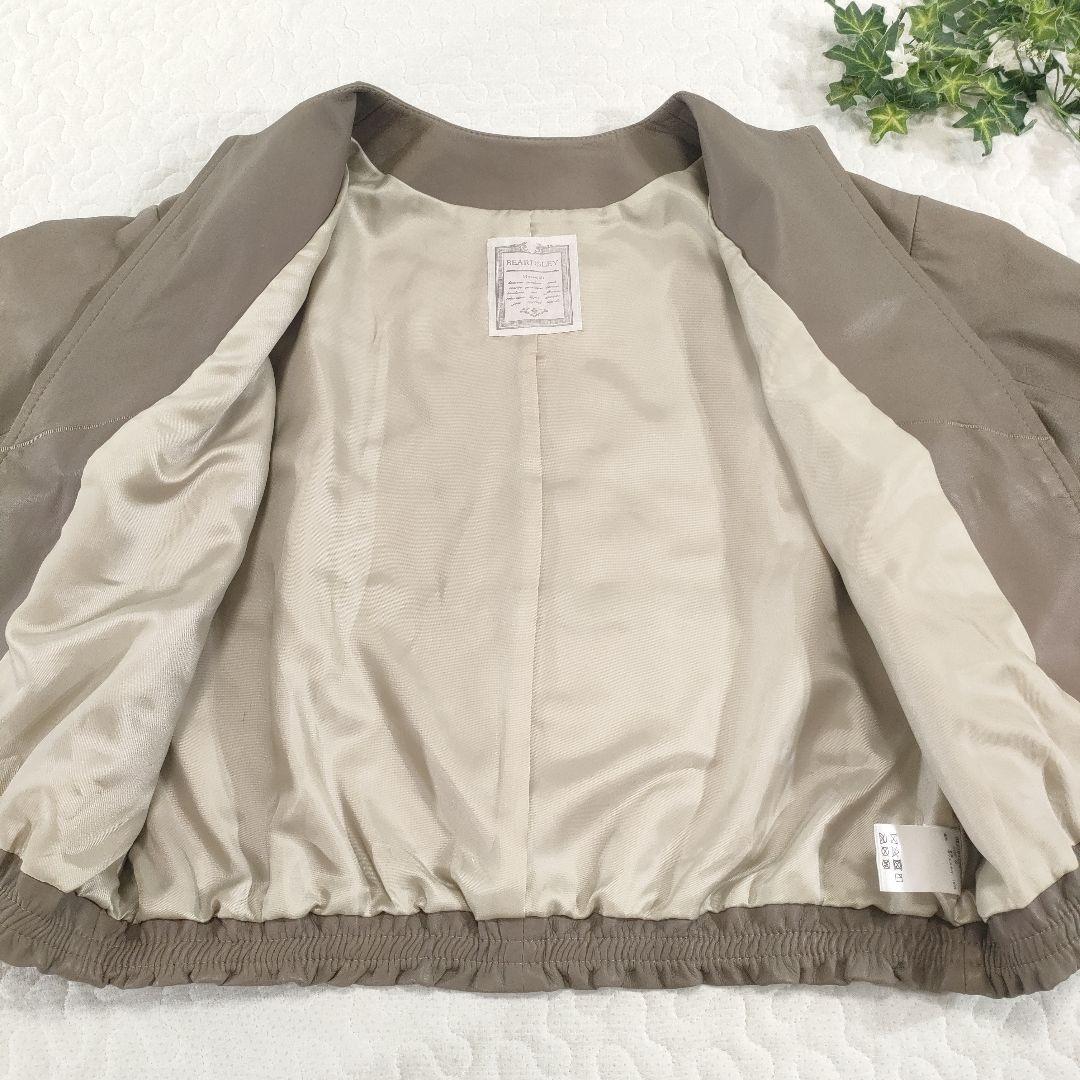 タグ付き✨BEARDSLEY　2021年モデル　ノーカラーラムレザージャケット