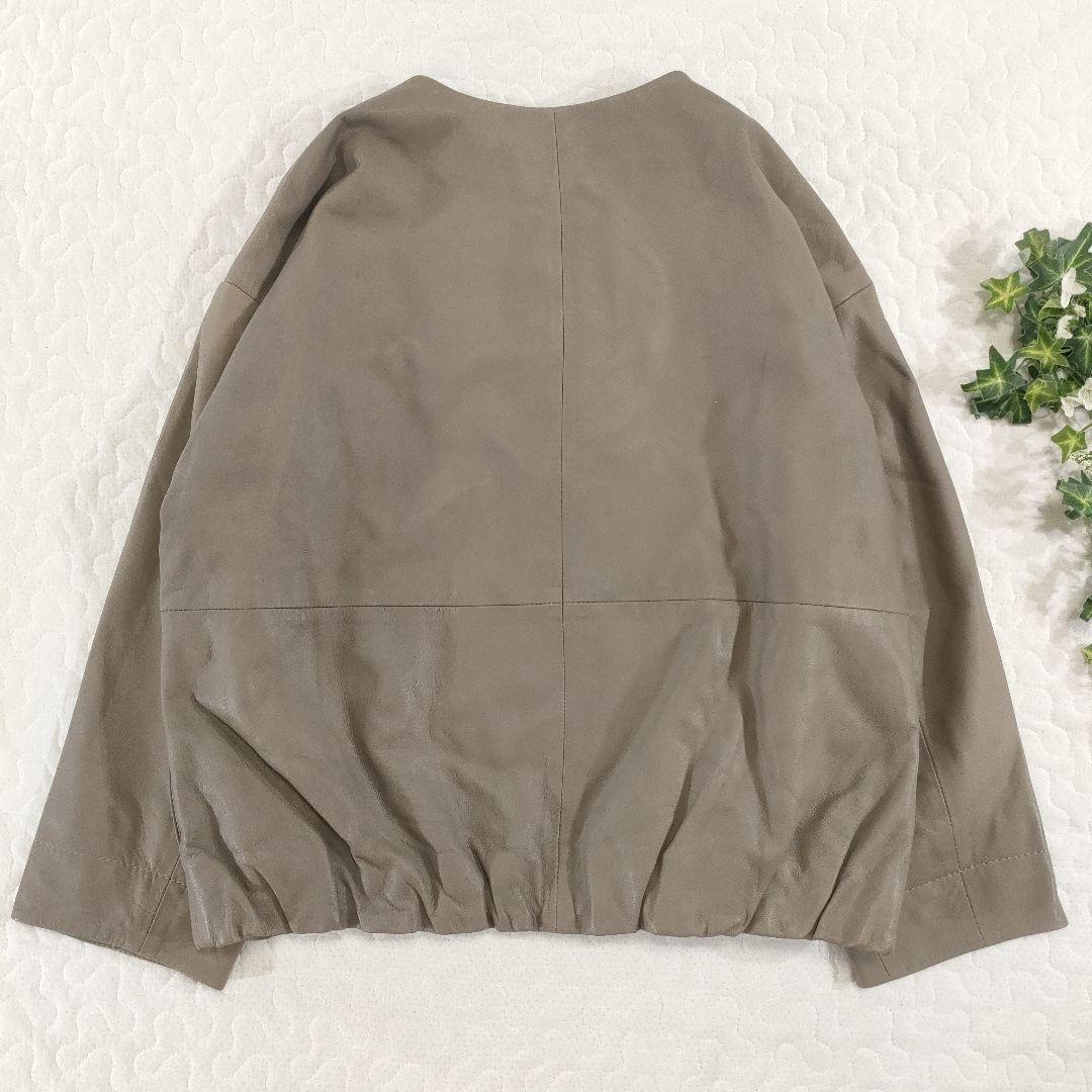 タグ付き✨BEARDSLEY　2021年モデル　ノーカラーラムレザージャケット