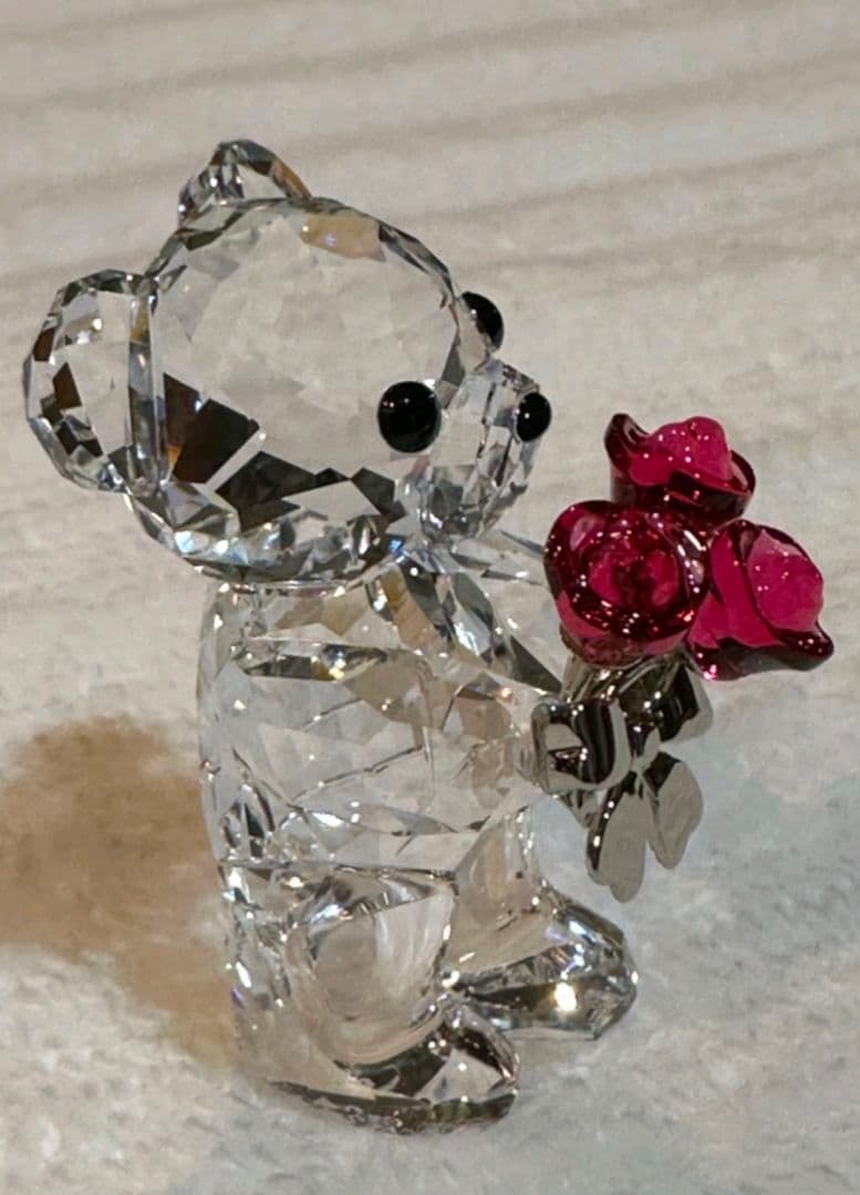 スワロフスキー クリスベア rose for you 置物