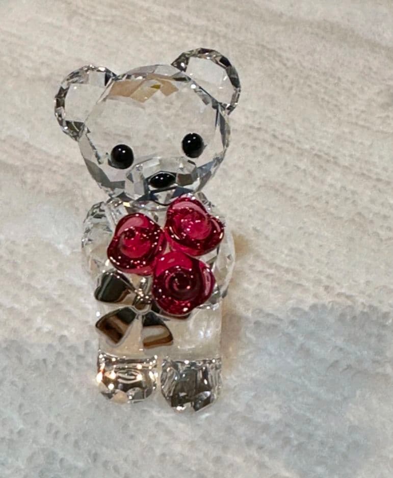 スワロフスキー クリスベア rose for you 置物