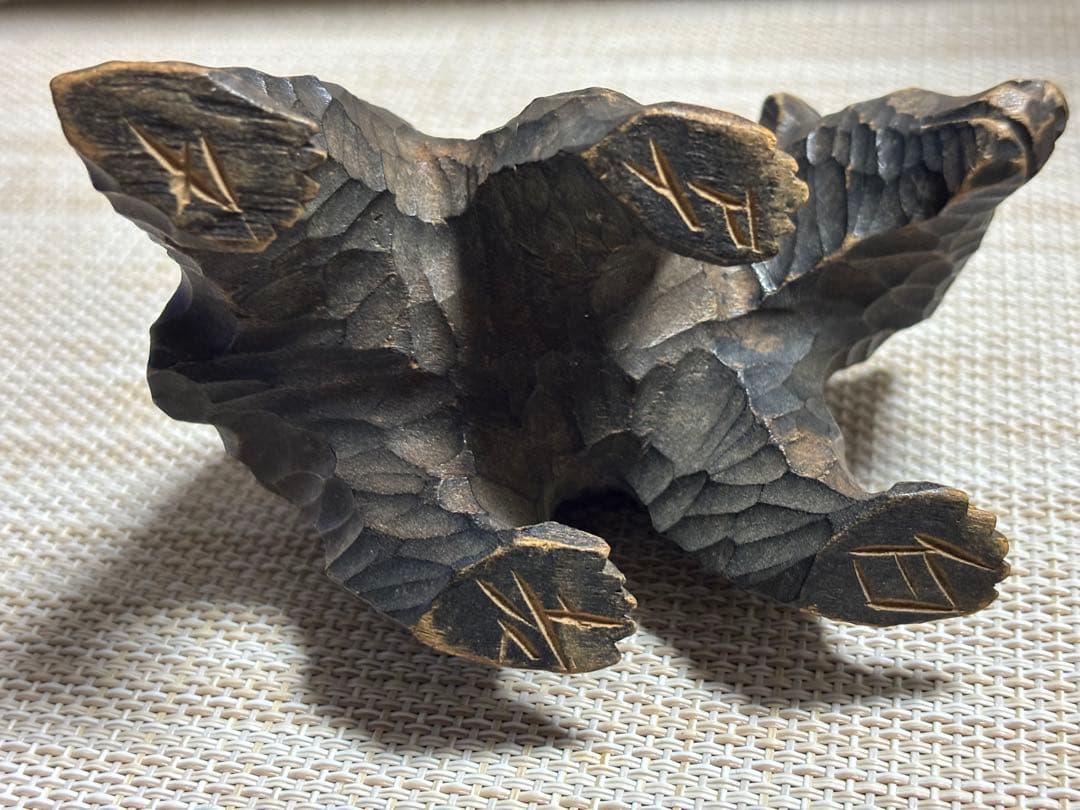 【希少】北海道 白老 アイヌ 木彫り熊 置物　アンティーク