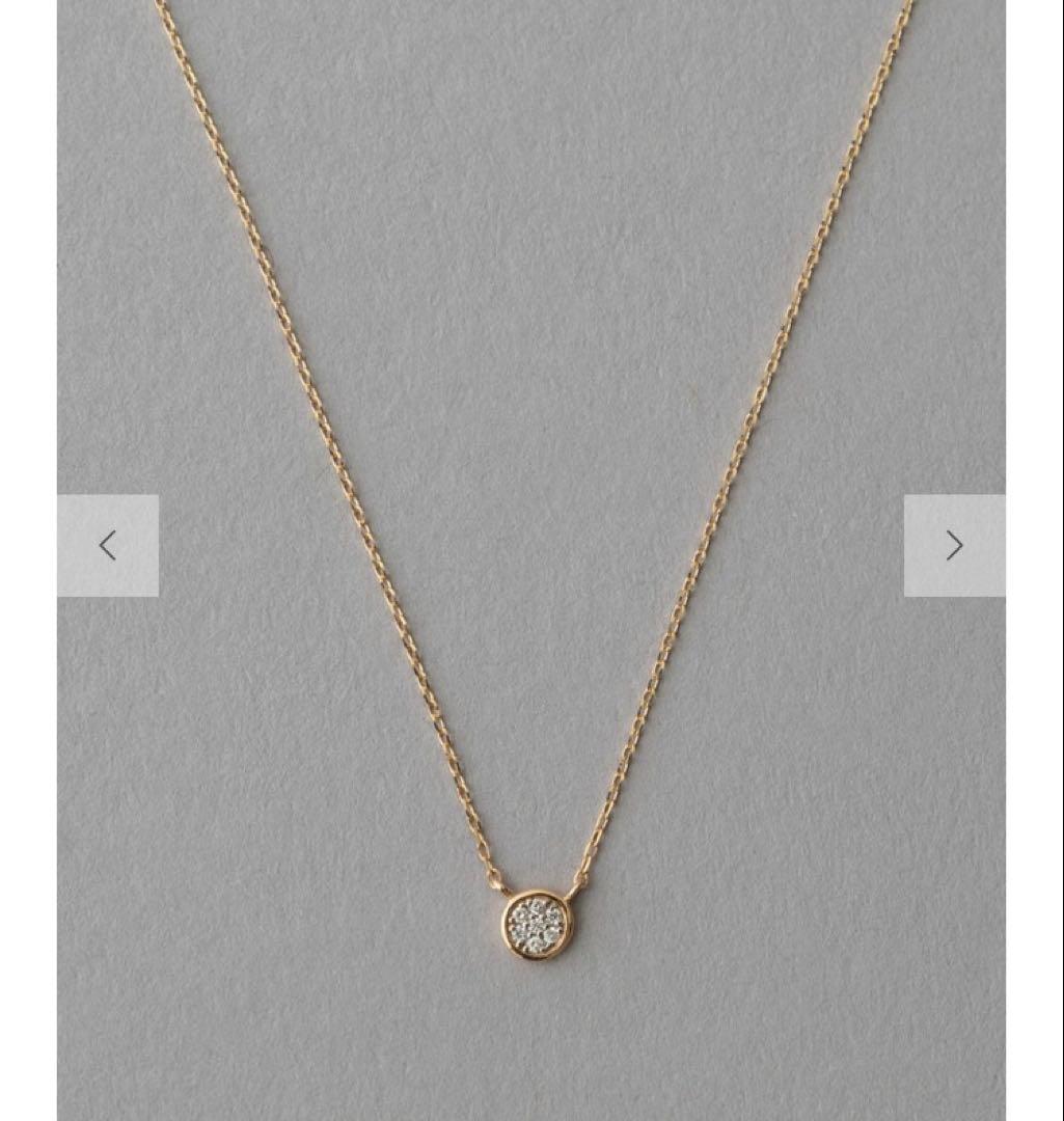 ete K10 ダイヤモンド ネックレス パヴェ 上品