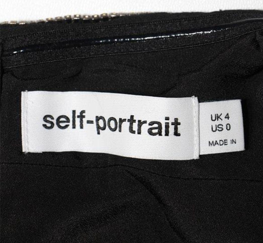 SELFPORTRAITブラック ベア ロングドレスUK4