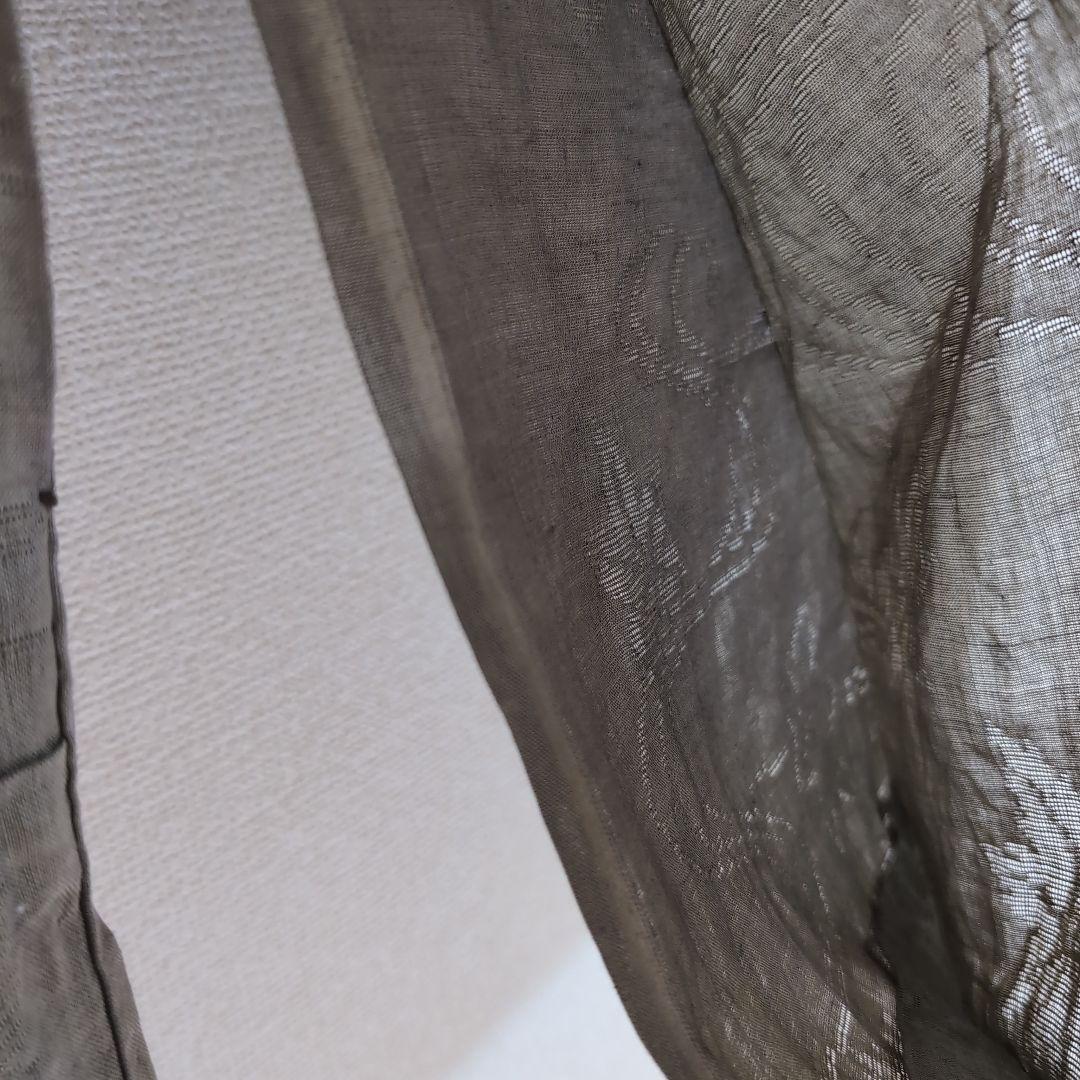 【三花】本麻　洗える長襦袢　カラー襦袢　カーキ　　利休鼠　リサイクル　su