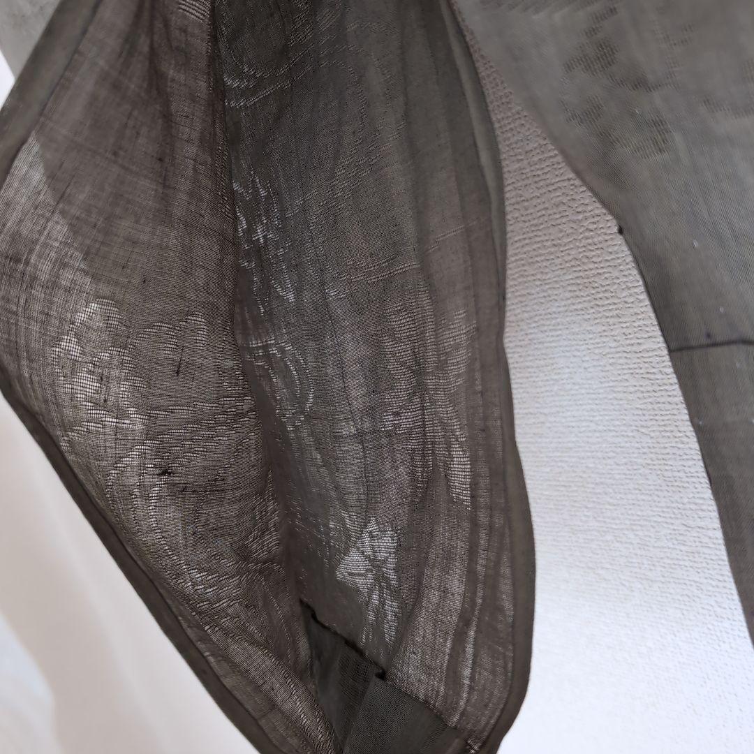 【三花】本麻　洗える長襦袢　カラー襦袢　カーキ　　利休鼠　リサイクル　su