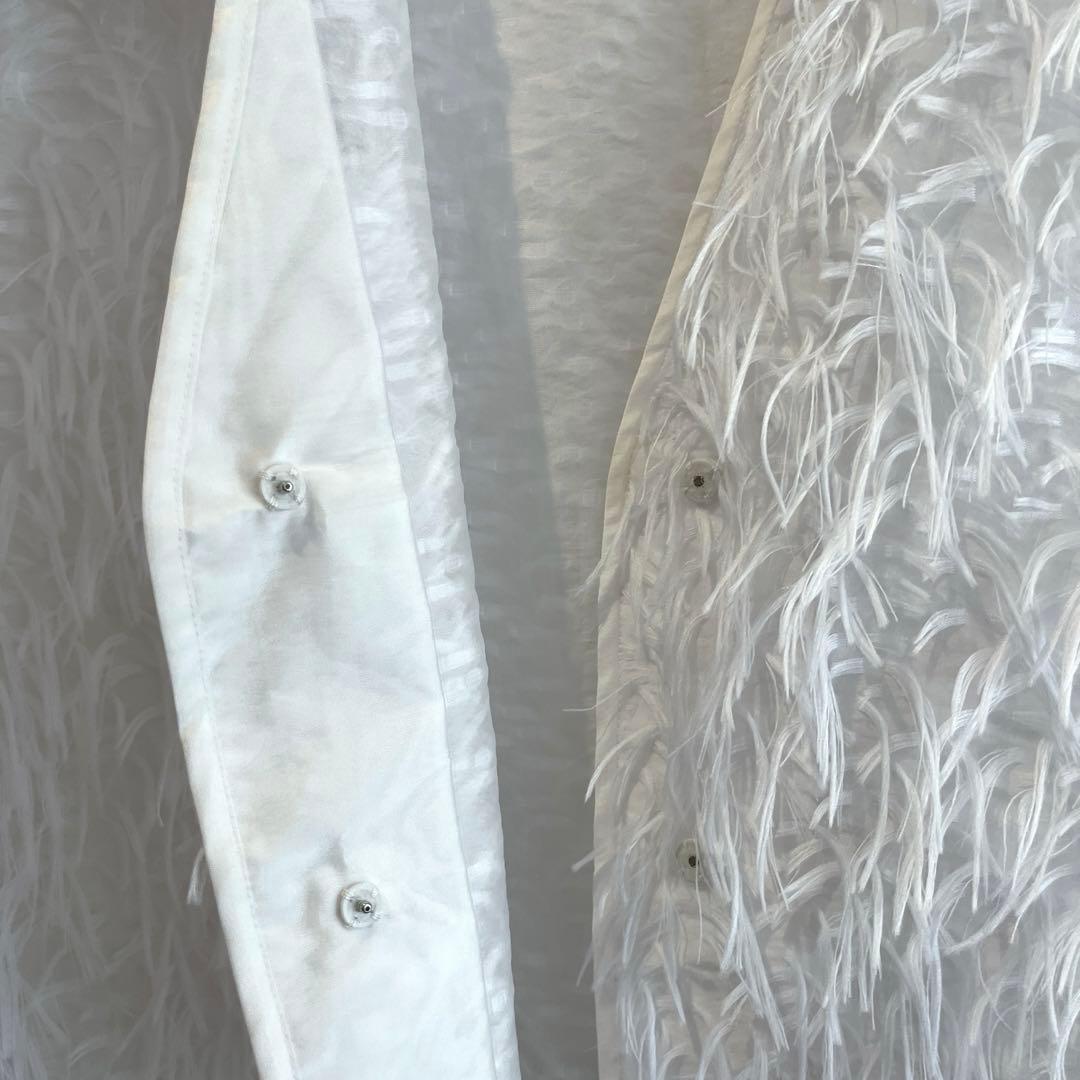 ユナイテッドアローズ　ヘアリーカットジャガードベスト　ホワイト