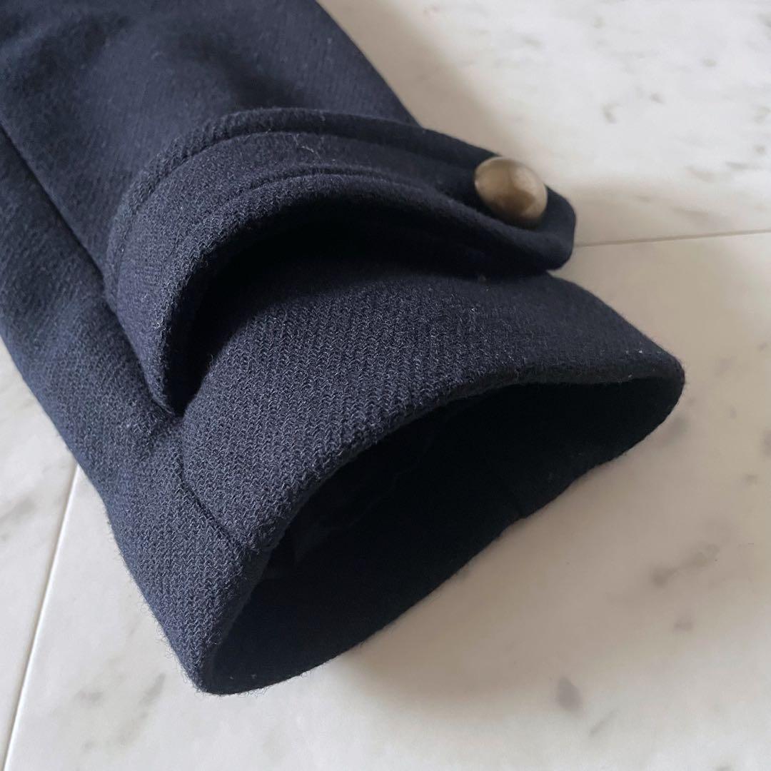 ジャーナルスタンダード MANTECOダブルクロスPコート ネイビー 金釦