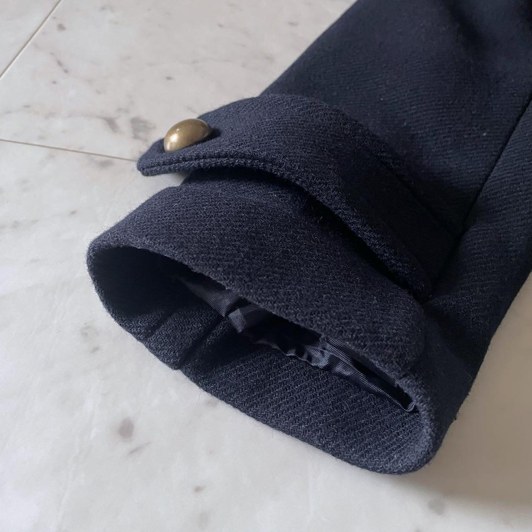 ジャーナルスタンダード MANTECOダブルクロスPコート ネイビー 金釦