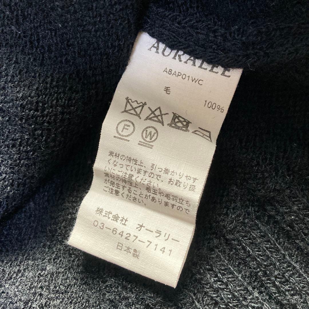 AURALEE オーラリー UNEVEN WOOL CORD KNIT 黒 4