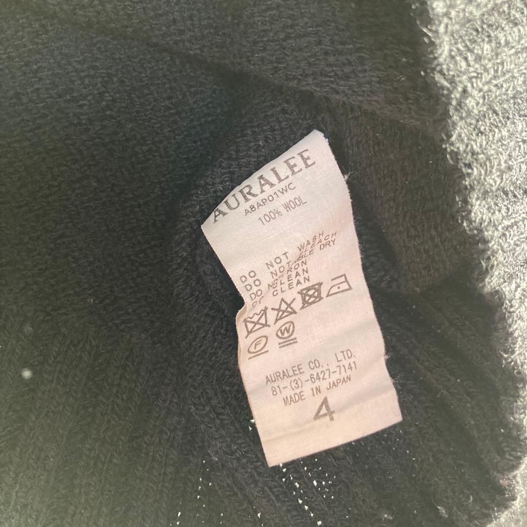 AURALEE オーラリー UNEVEN WOOL CORD KNIT 黒 4