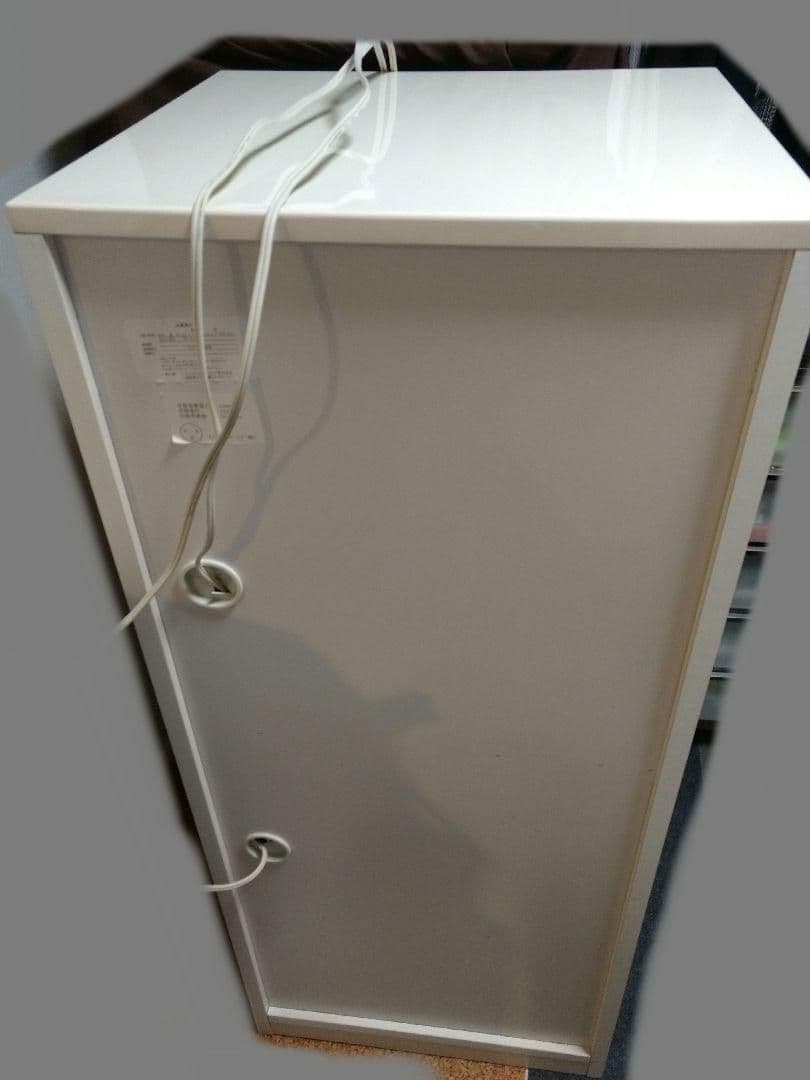 レンジ台 3段 鏡面 仕上げ 背面 化粧白 幅 50 奥行 45 高さ 120