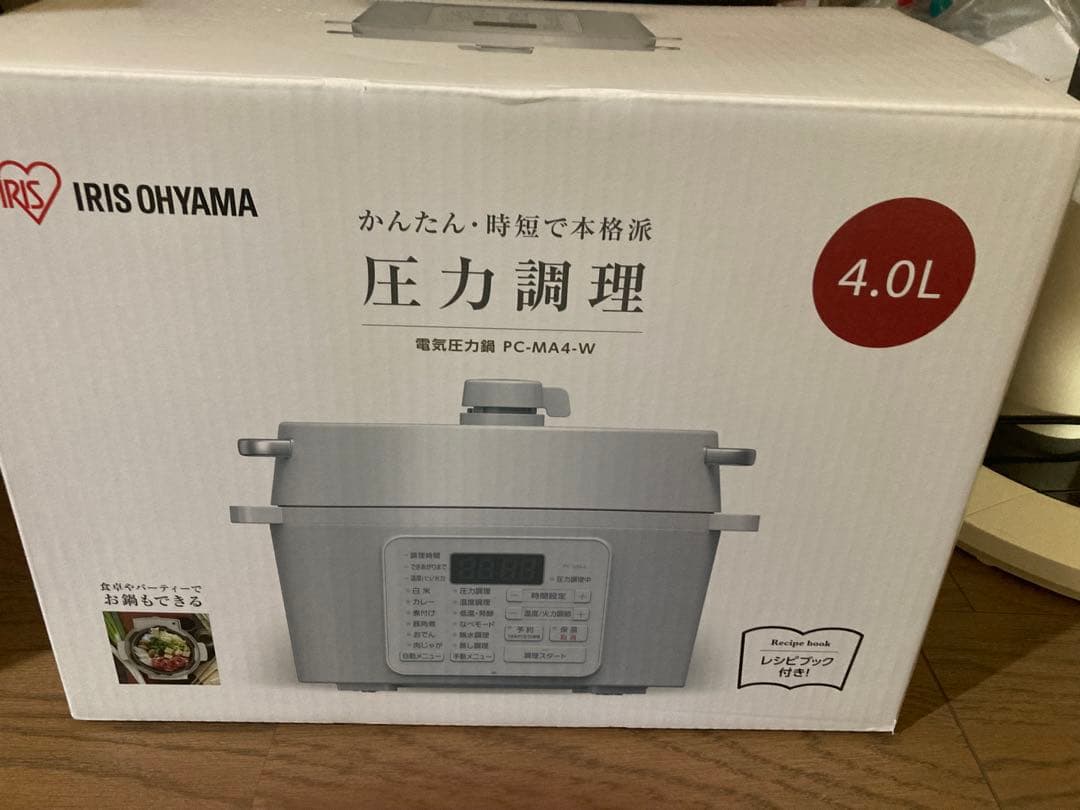 ★アイリスオーヤマ電気圧力鍋 PC-MA4-W 4.0L IRIS OHYAMA