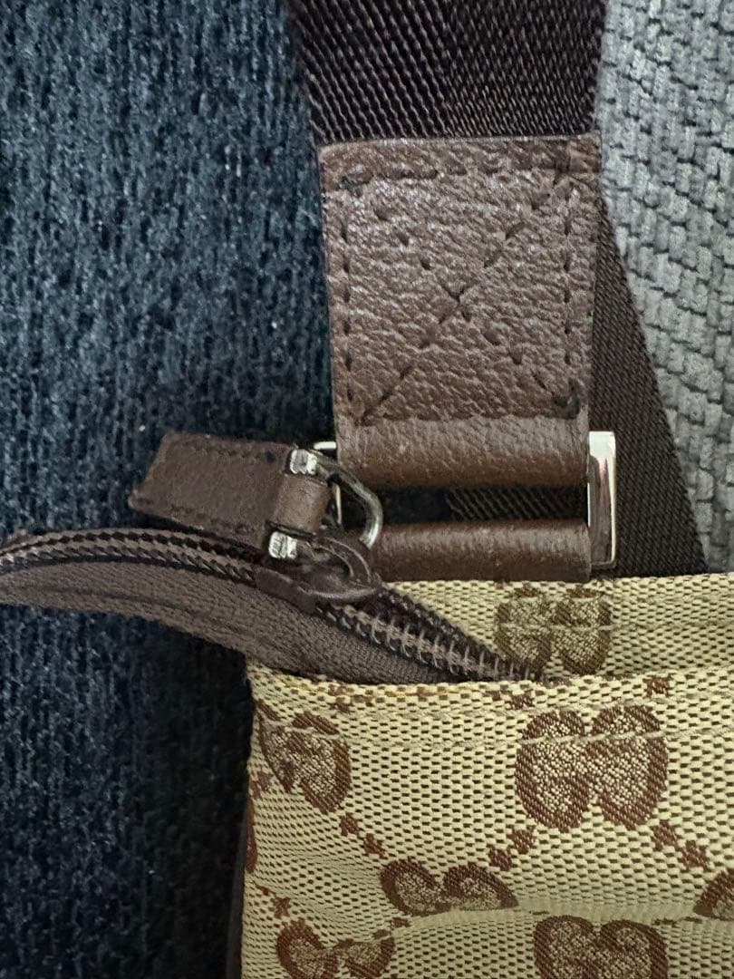 GUCCI（グッチ）GGキャンバスのショルダーバッグ（フラットタイプ）