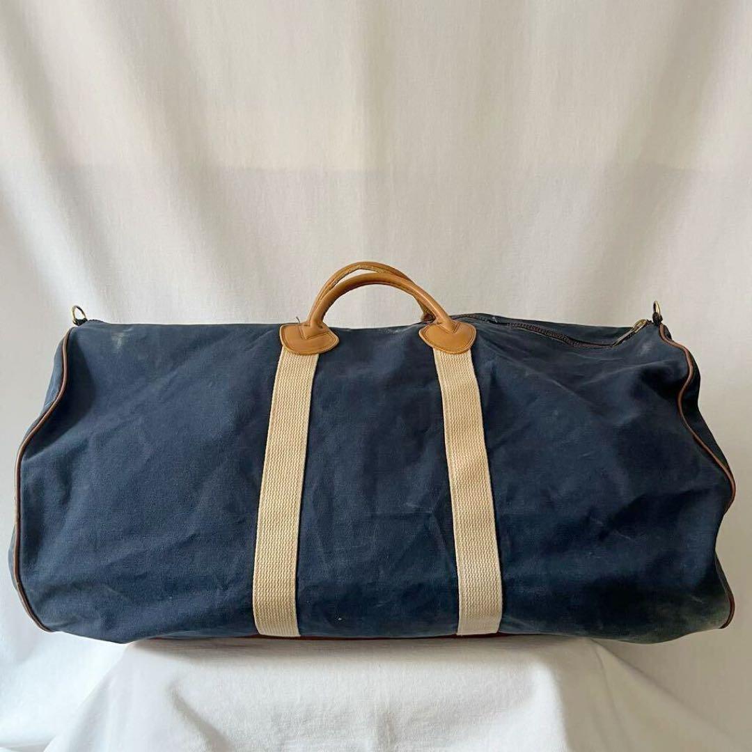 80s LL Bean レザーハンドル キャンバス ボストンバッグ ビンテージ
