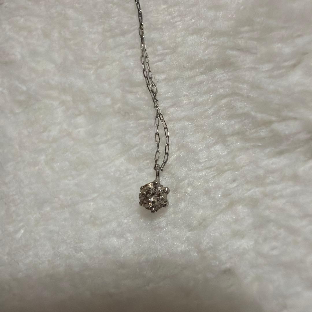 0.0.1カラット天然ダイヤモンドネックレスPT900