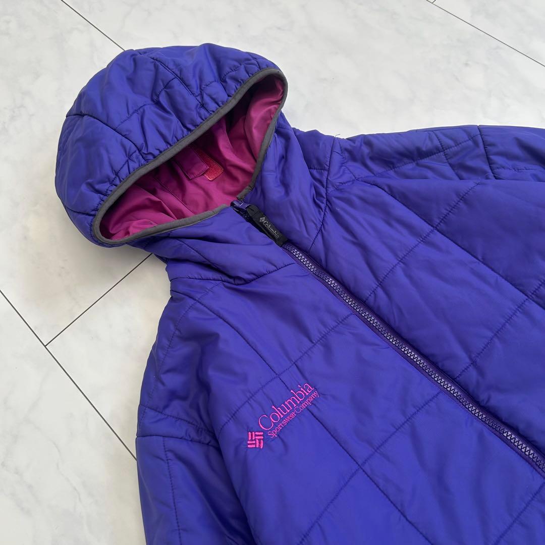 Columbia hooded puffer jacket リバーシブル　00s