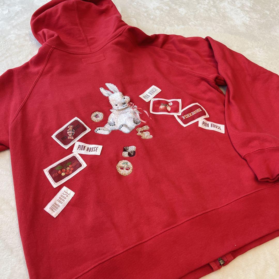 ピンクハウス　クッキーラビッツ刺繍 パーカー　Mサイズ