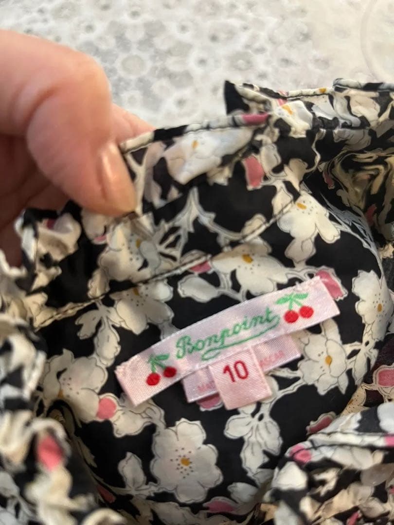 美品ボンポワンbonpointリバティブラウス10A140