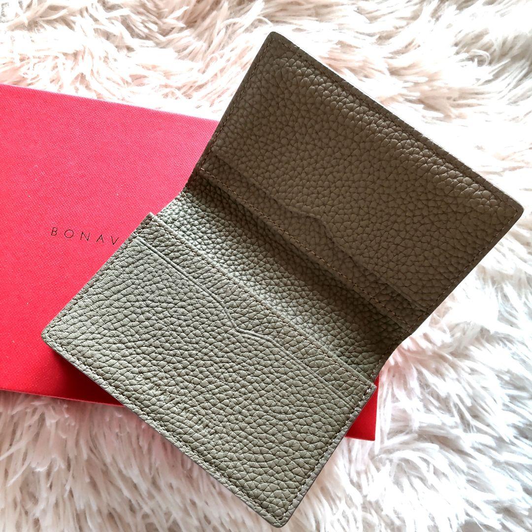 美品✨ボナペンチュラ エトープ 名刺入れ カードケース ロゴ刻印 スレ無し