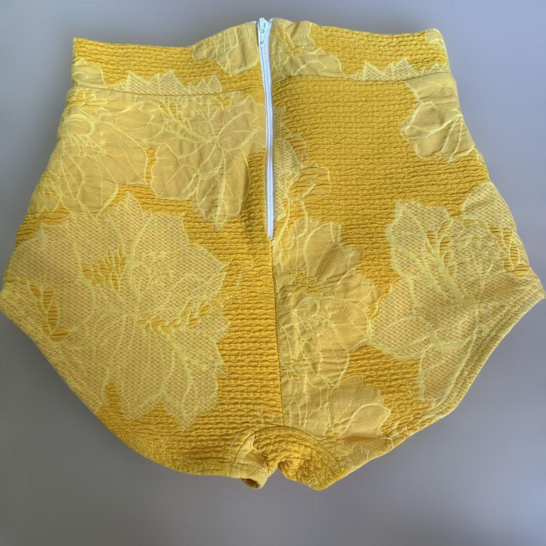 【美品】seea花柄イエローセパレート水着 S