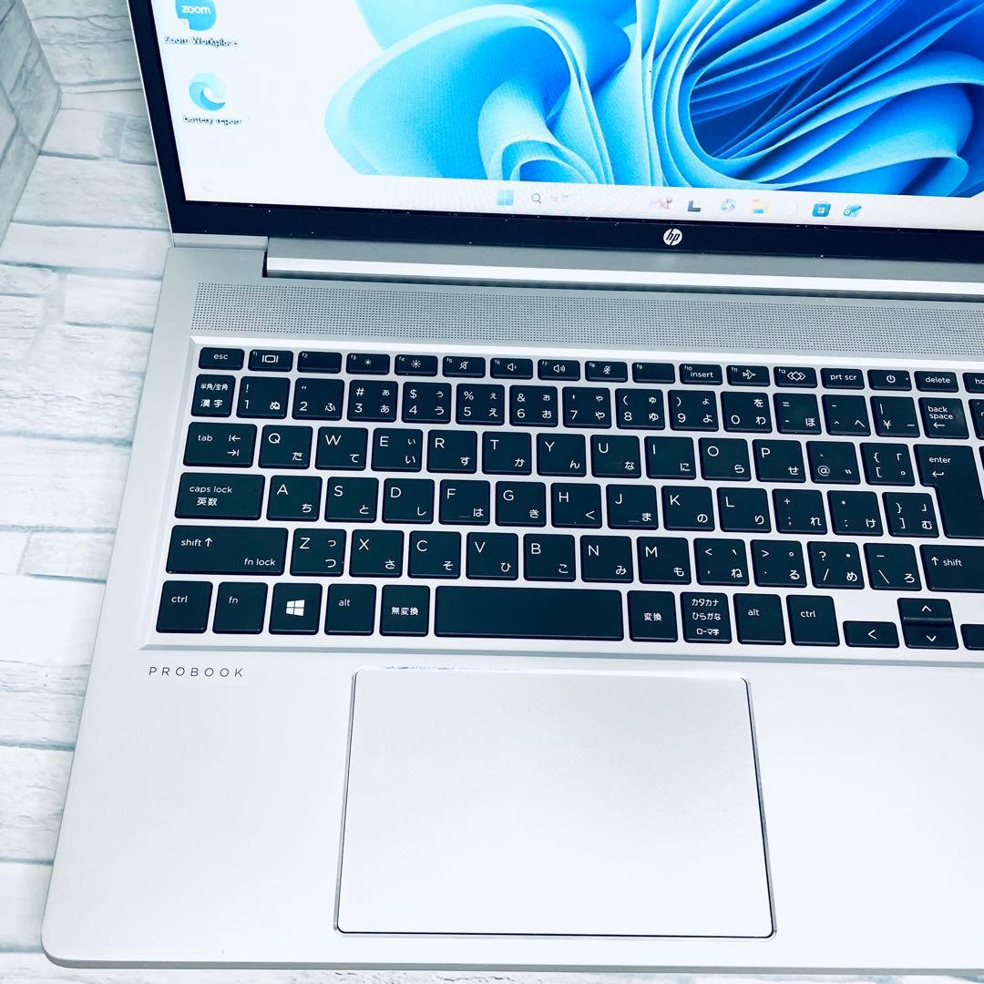 【美品】hpノートPC第11世代i5 オフィス2024 バッテリー○ 16GB