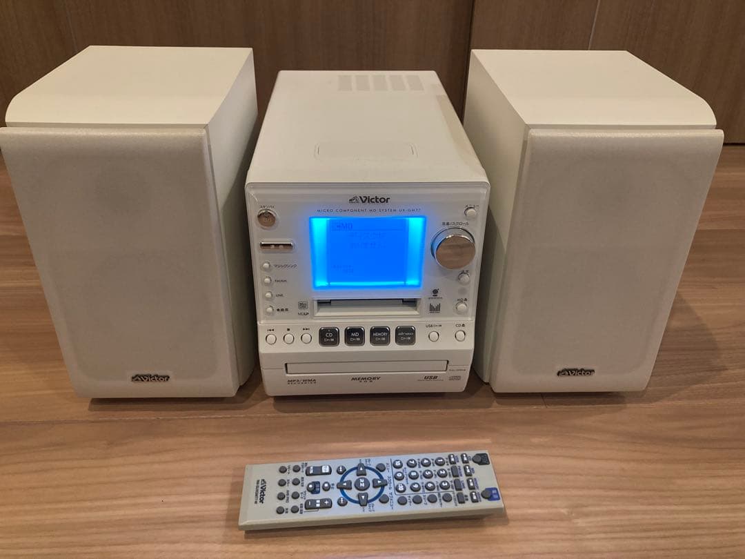 Victor CD・MD コンパクトコンポ UXGM77-W 動作確認済み