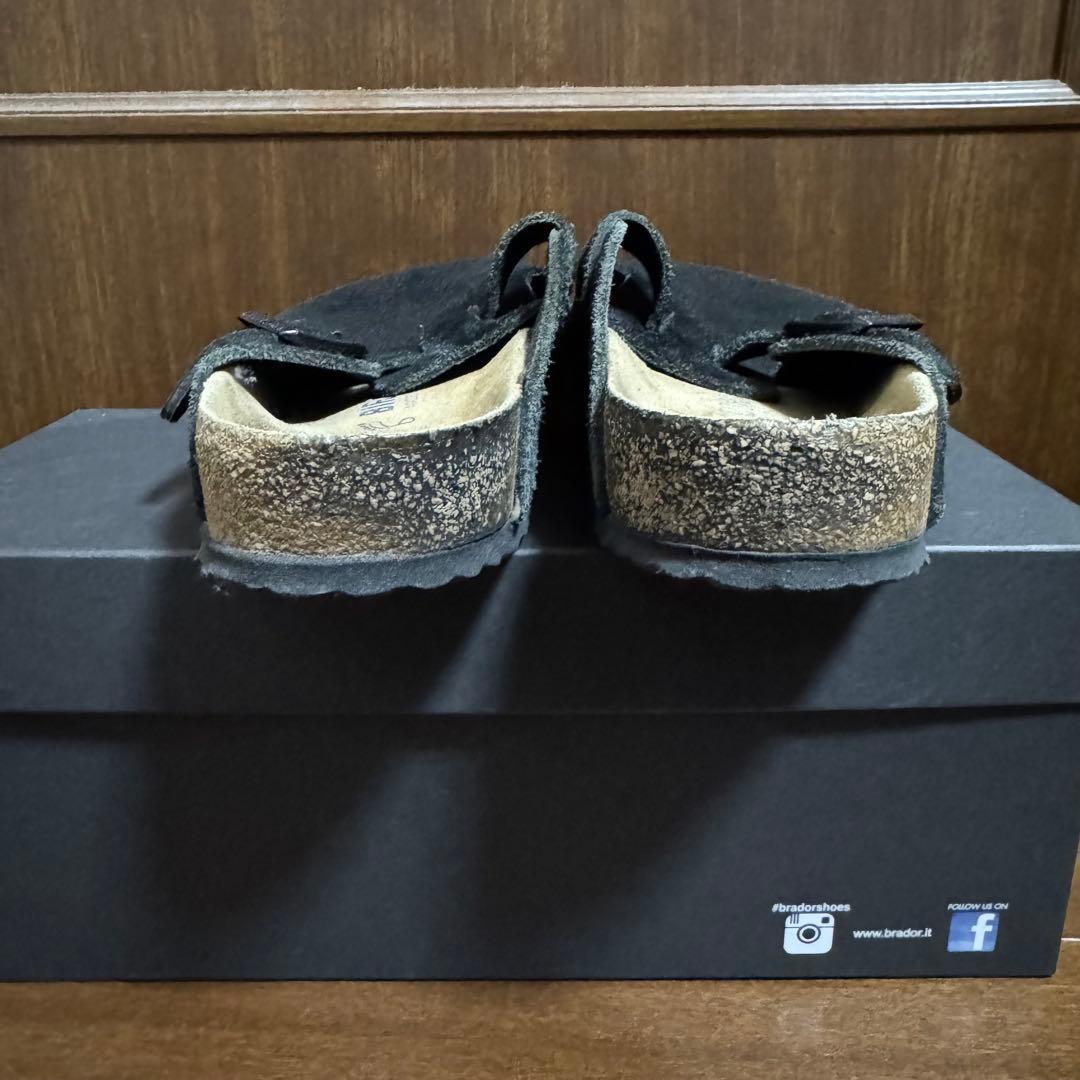 Birkenstock boston ブラック スエード サンダル 40