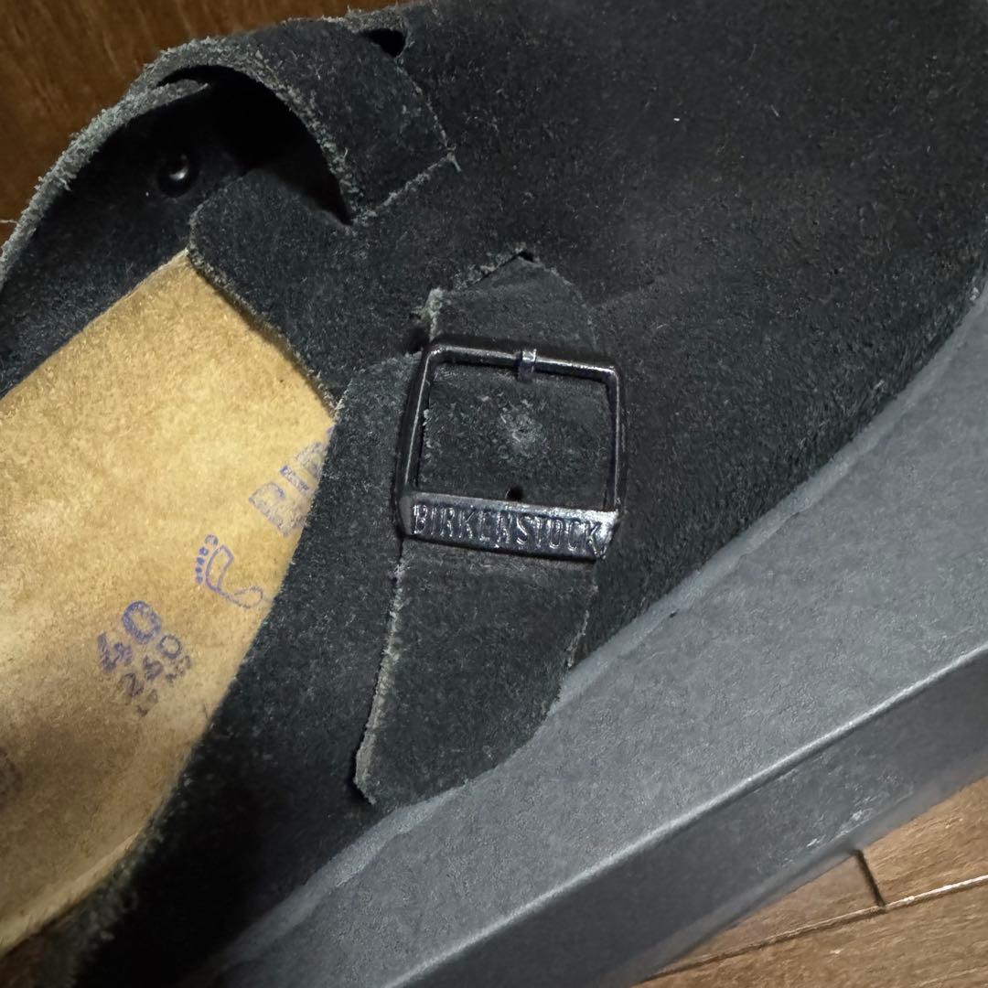 Birkenstock boston ブラック スエード サンダル 40