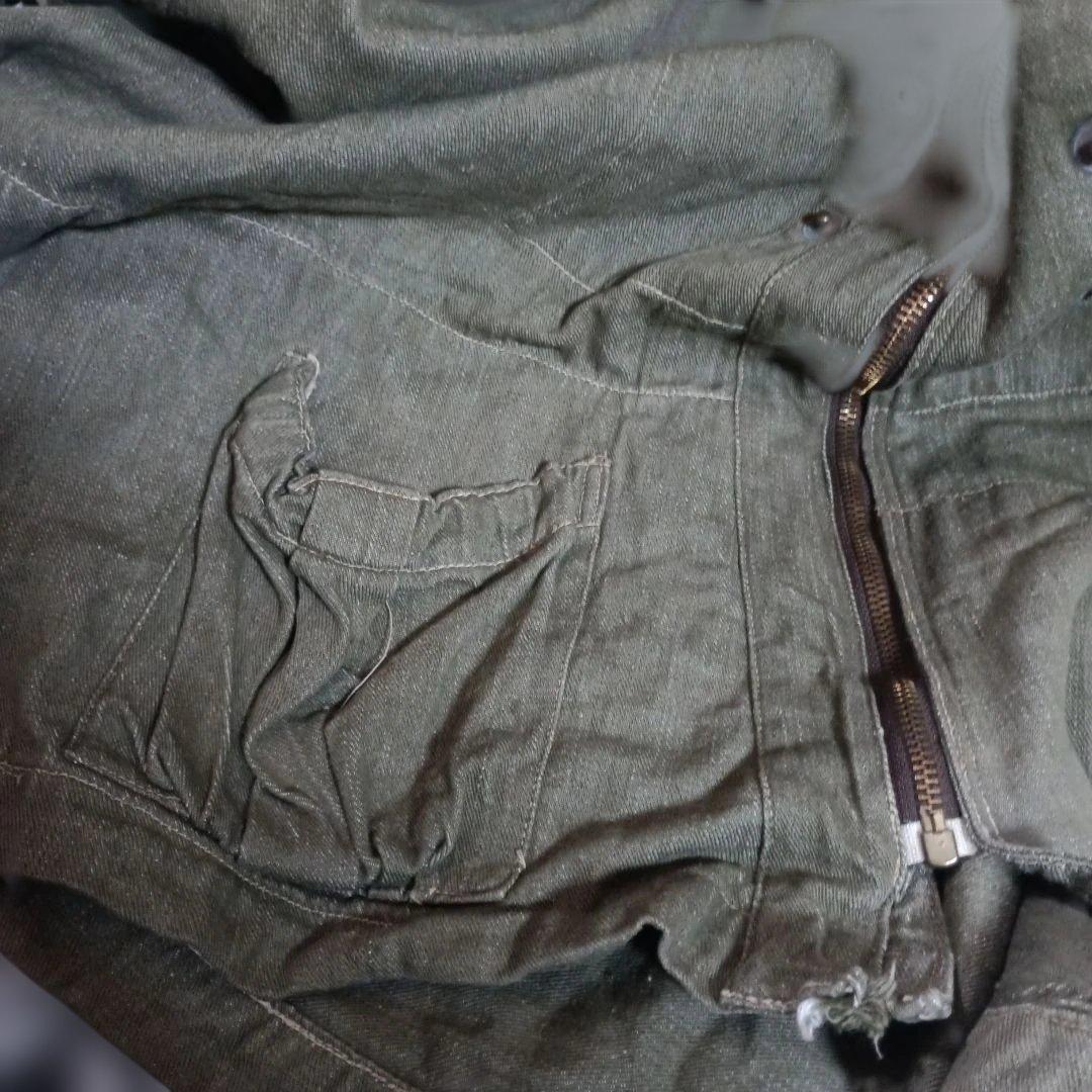 WW2英軍パラシュートオーバースモック　グリーンデニム　ビーバーディル1943