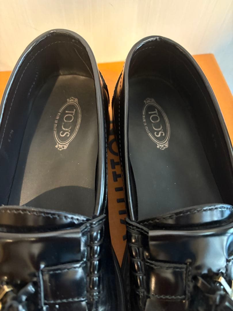 トッズ　タッセルローファー　37.5 ブラック