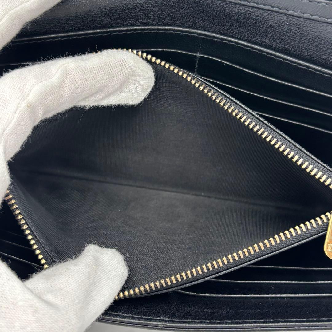 美品✨ディオール カナージュ チェーンウォレット レザー ブラック