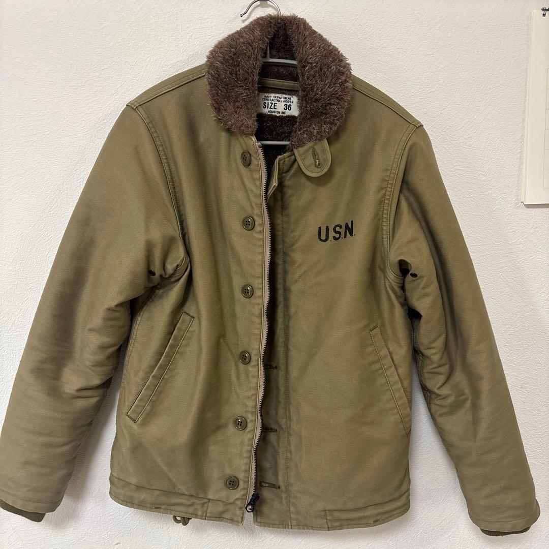 HOUSTONステンシル有り N-1 DECK JACKET 36